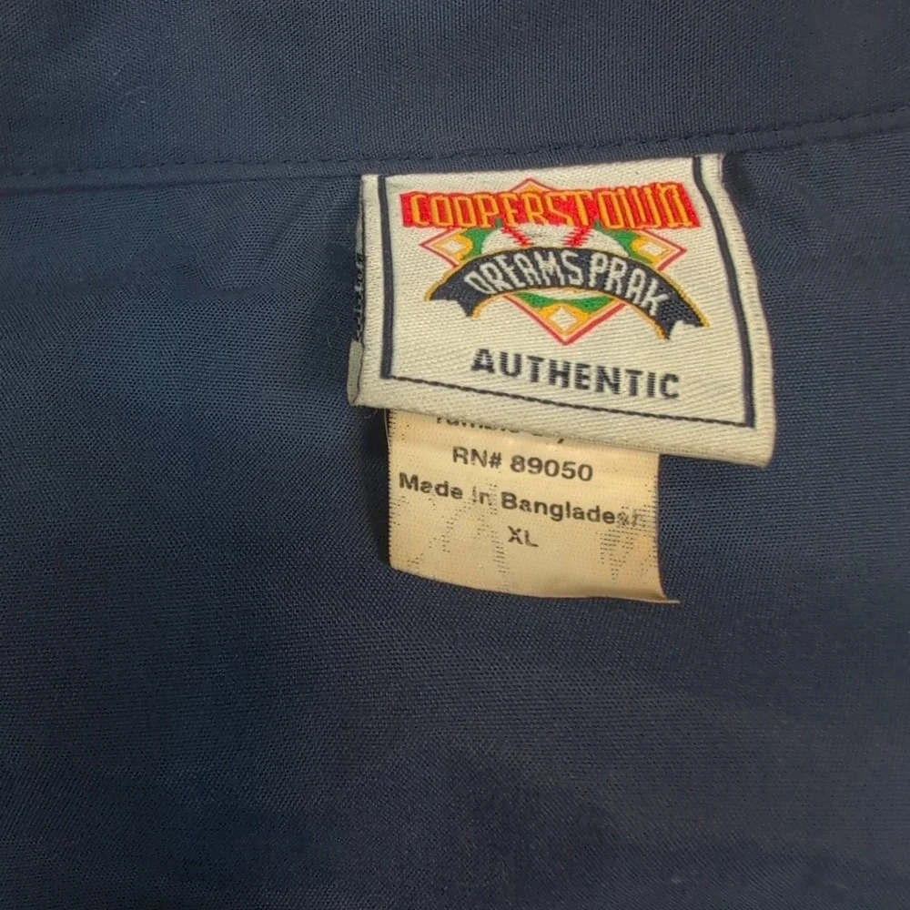 Vintage Cooperstown Jacket Mens XL Red Windbreaker Pockets Dreams Park Zip‎ Up